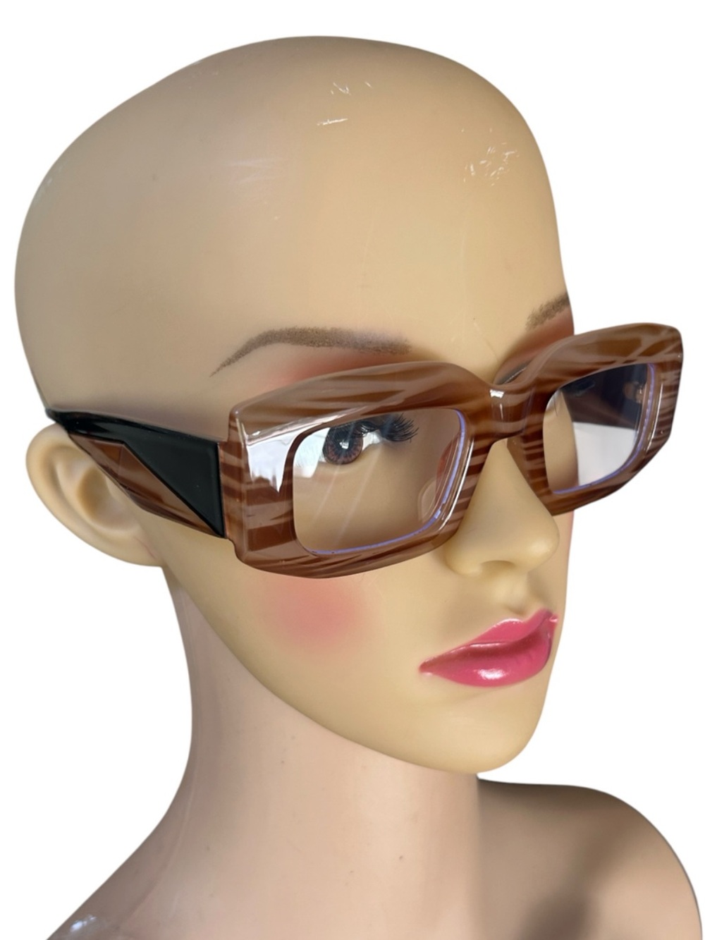 Oversized Tortoiseshell Square Frame Sunglasses - Brown/Black